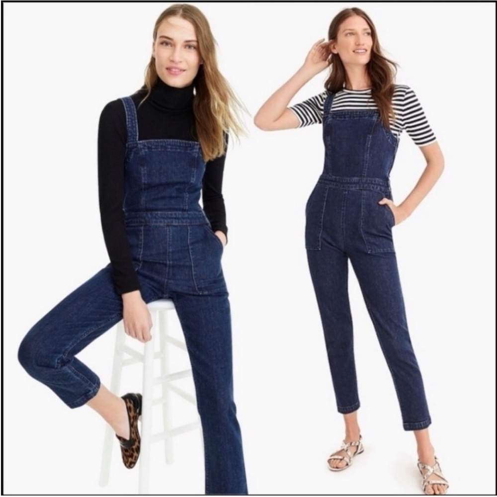J.Crew Blue Denim Overall In Indigo Wash Size 14